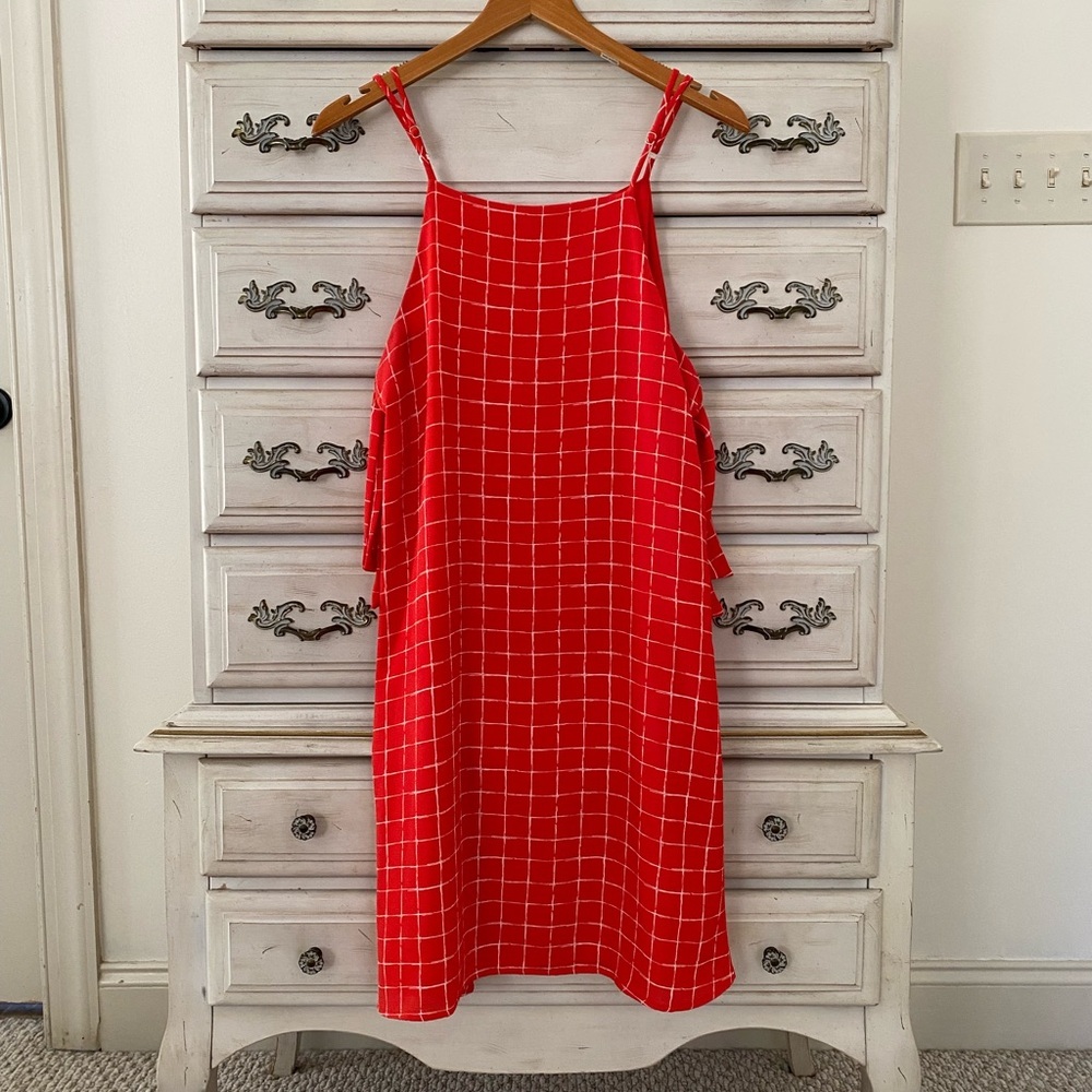 Lulu's Red Checkered Dress - Picture 5 of 7